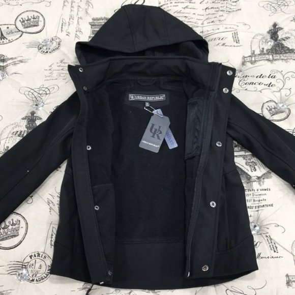 Urban Republic Soft Shell Jacket with Zip Off Hood - Picture 3 of 7